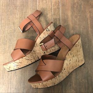 GUC TAHARI Super Cute Summer Cork Wedges